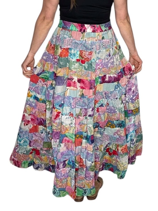 90’s Phool Button-Front Maxi Skirt Size Large 14” Waist (28” Total) - Picture 4 of 4